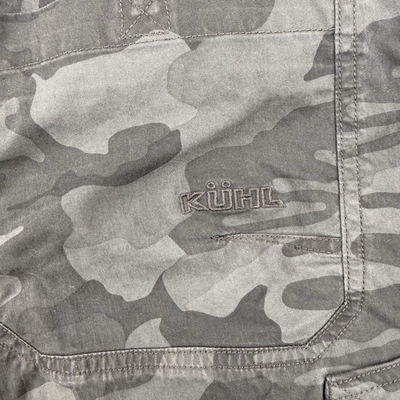 Kuhl Shorts Mens 36 Blue Gray Camo Ambush Cargo Tactical Utility Hiking Outdoor - Picture 8 of 16